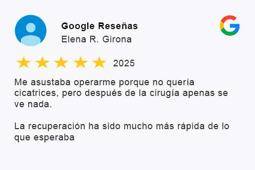 Texto de una reseña de Google